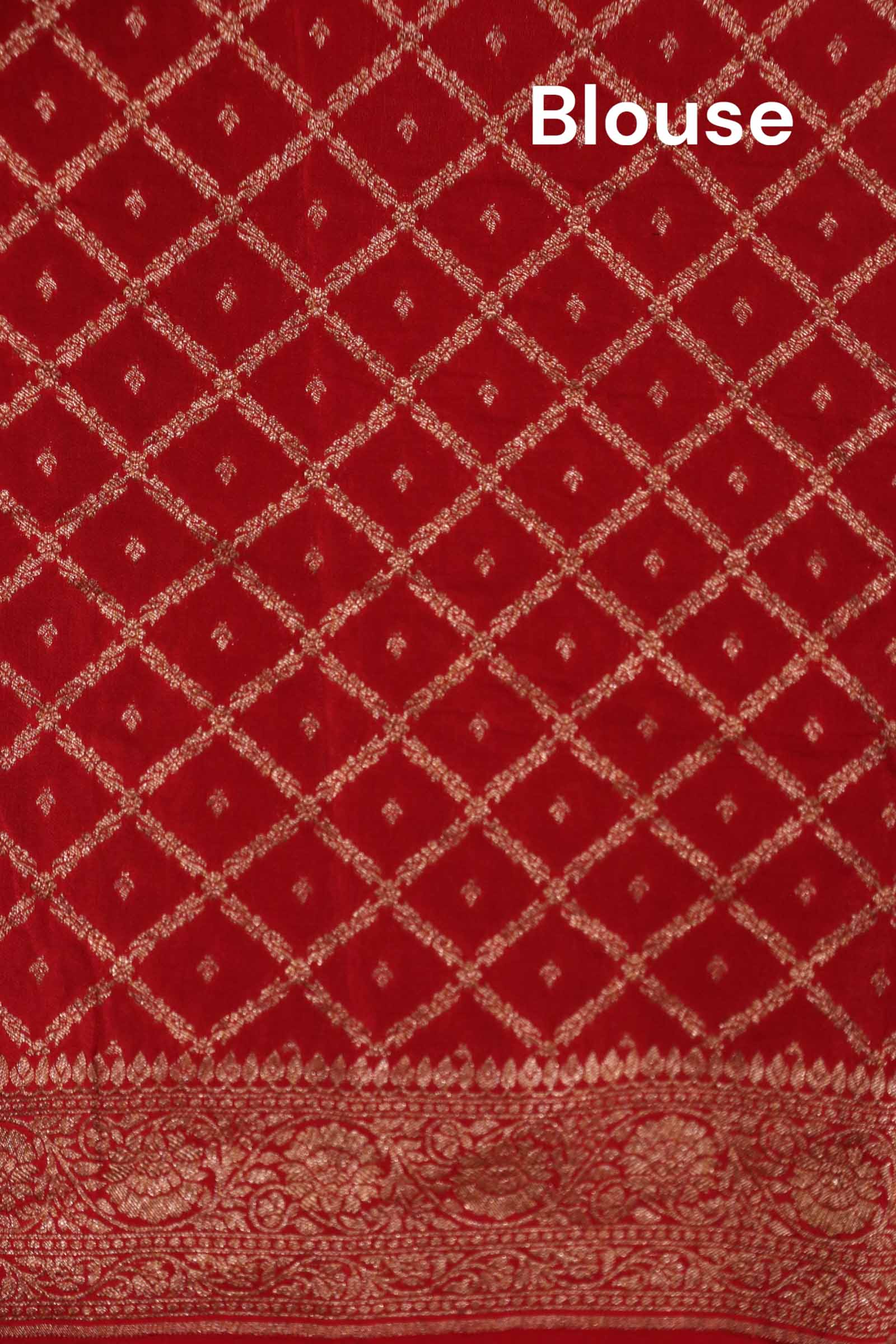 Pure Handloom Zari Butta Banarasi Crepe Silk Saree AL212238